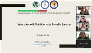 Dr. Zülal ŞAHİN,  Yalnız Annelik Pratiklerinde Annelik Sancısı isimli bildiriyle 1. Uluslararası & 3. Ulusal Çukurova Kadın Çalışmaları kongresine katıldı.